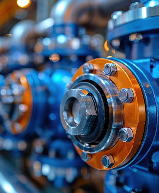 Industrial process pump for fluid handling systems